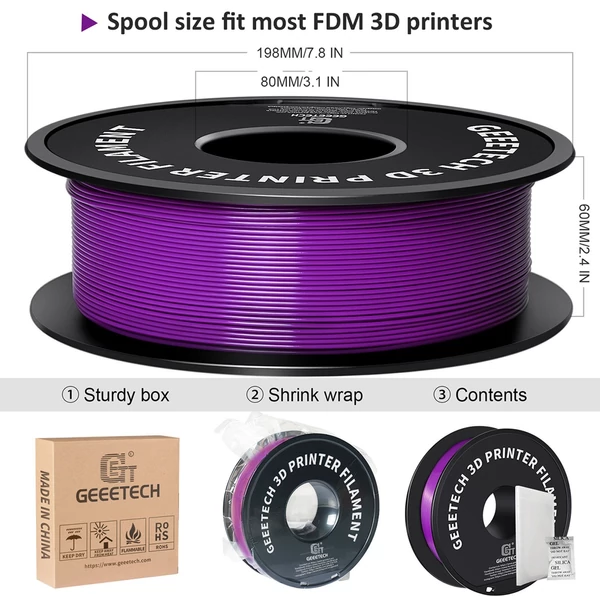 Geeetech PLA Filament 3D nyomtatóhoz - Lila
