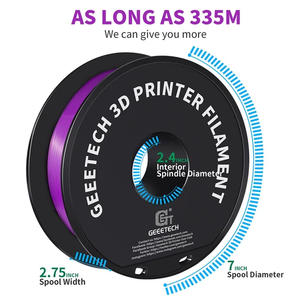 Geeetech PLA Filament 3D nyomtatóhoz - Lila