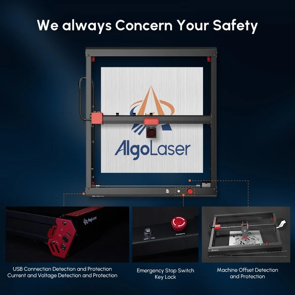 Algolaser Alpha 10W lézergravírozó és vágó 20000mm/perc sebesség