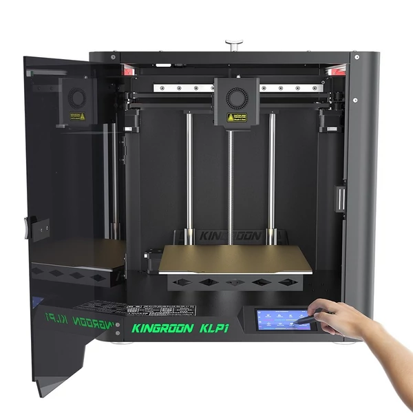 KINGROON KLP1 3D nyomtató, FDM 500mm/s, Nyomtatási méret 210x210x210mm, 3,5 hüvelykes érintőképernyő, PLA/FA/TPU/PETG/PA filamentekhez