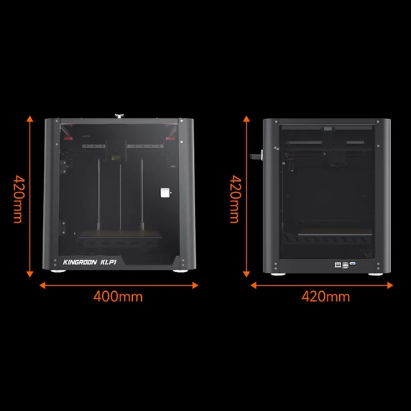 KINGROON KLP1 3D nyomtató, FDM 500mm/s, Nyomtatási méret 210x210x210mm, 3,5 hüvelykes érintőképernyő, PLA/FA/TPU/PETG/PA filamentekhez