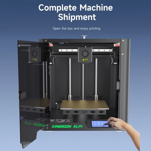KINGROON KLP1 3D nyomtató, FDM 500mm/s, Nyomtatási méret 210x210x210mm, 3,5 hüvelykes érintőképernyő, PLA/FA/TPU/PETG/PA filamentekhez