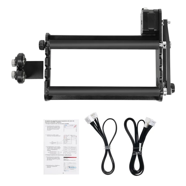 Algolaser barkácskészlet 10 W lézergravírozó Y tengelyű forgóhengerrel és 400x400 mm-es lézeres méhsejt munkaasztallal