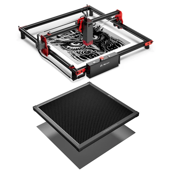 Algolaser barkácskészlet 10 W lézergravírozó 400x400 mm-es lézeres méhsejt munkaasztallal