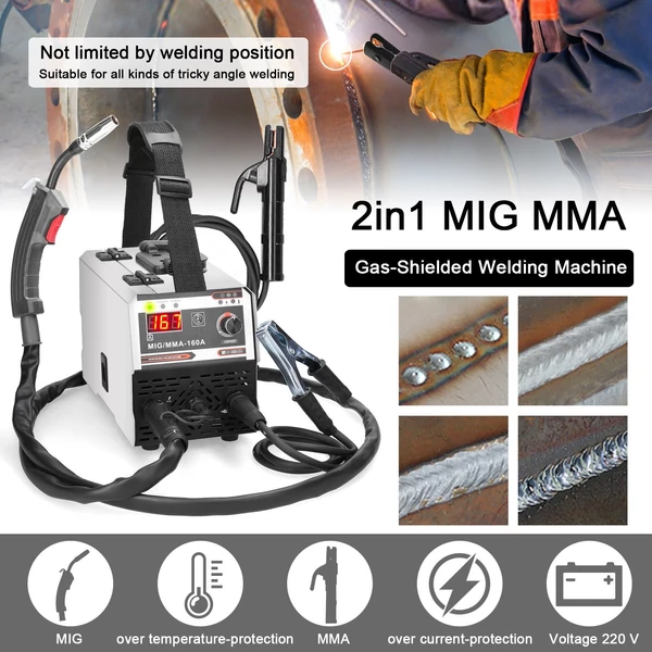 2 az 1-ben MIG MMA hegesztők szén-dioxid-gázos, árnyékolt és kézi hegesztés