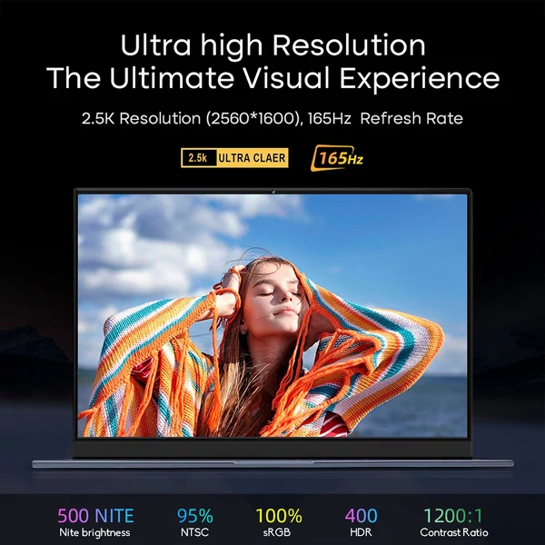 Ninkear N16 Pro laptop számítógép 16 hüvelykes 165 Hz IPS képernyő