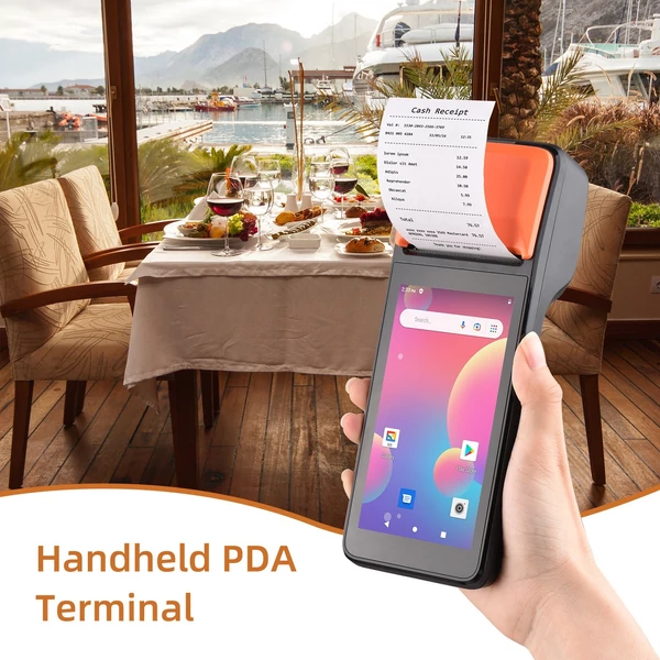 Kézi 3G POS nyugtanyomtató Android 8.1 1D/2D vonalkódolvasó PDA terminál (NFC funkcióval)