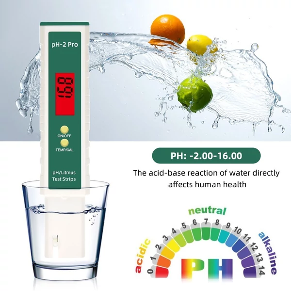 pH-2 Pro vízminőségű toll digitális pH-mérő 0,01 pontosságú teszter toll