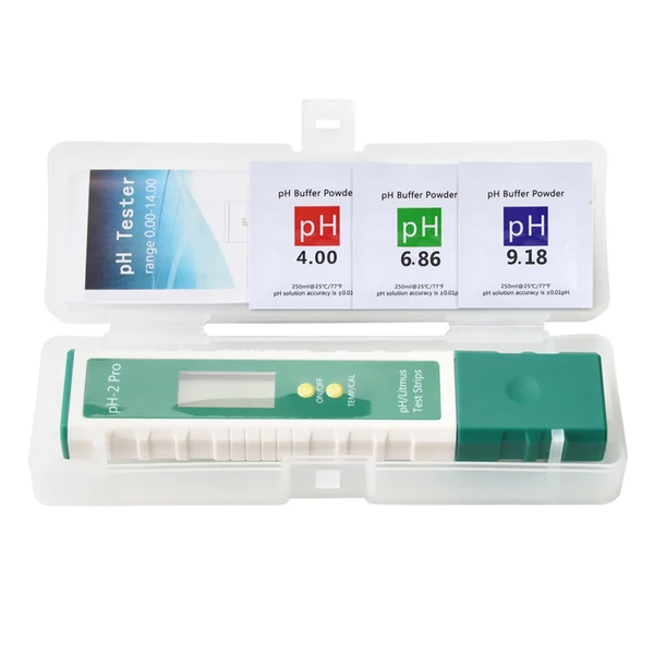 pH-2 Pro vízminőségű toll digitális pH-mérő 0,01 pontosságú teszter toll