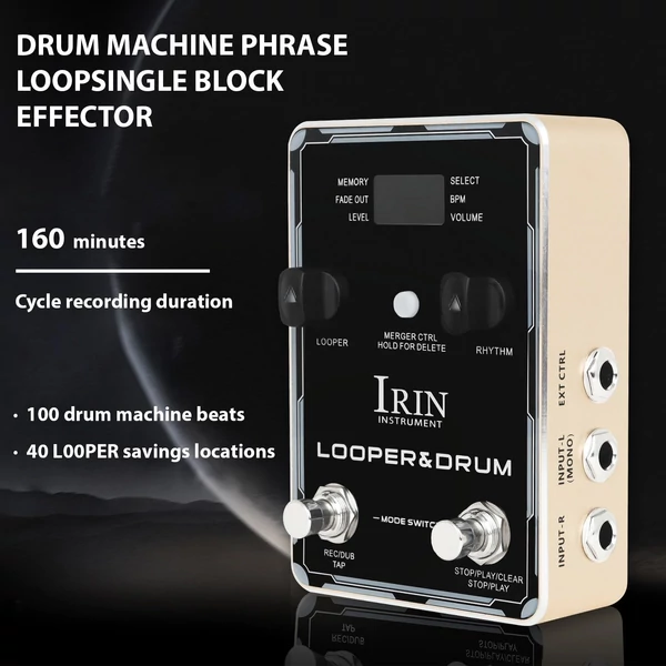 IRIN Looper pedál dob gép gitár effekt pedálok