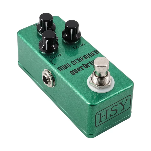 Guitar Overdrive pedál Elektromos gitáreffektek pedál 3 gombos Mini gitár túlvezérlés effektor