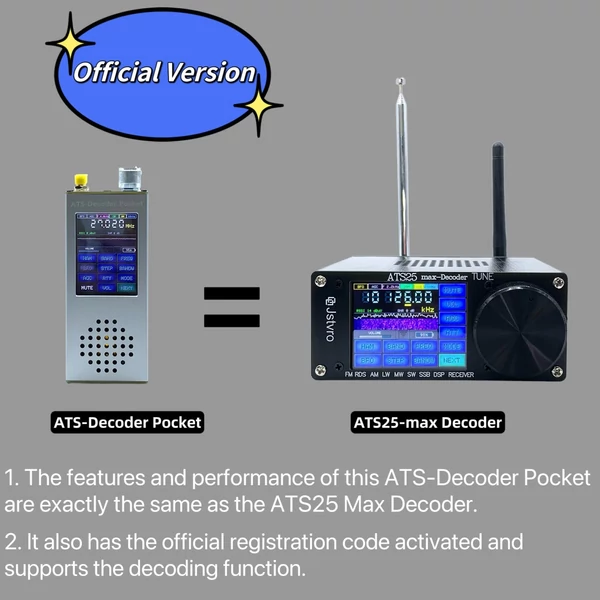 ATS-dekóder zseb Si4732 teljes sávú rádióvevő FM RDS AM MW SW SSB DSP