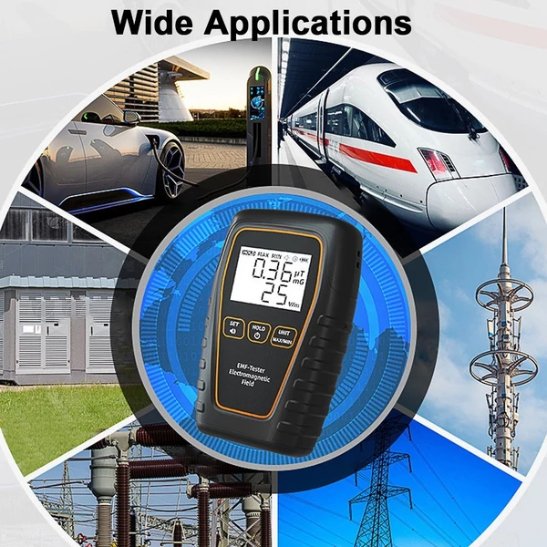 Kézi EMF teszter hordozható elektromágneses sugárzás érzékelő - digitális kijelzős modell YW-862