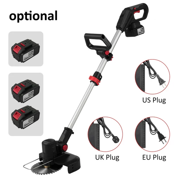 21 V kefe nélküli elektromos gyomirtó fűnyíró - 1 akkumulátor