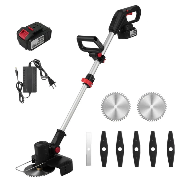 21 V kefe nélküli elektromos gyomirtó fűnyíró - 1 akkumulátor