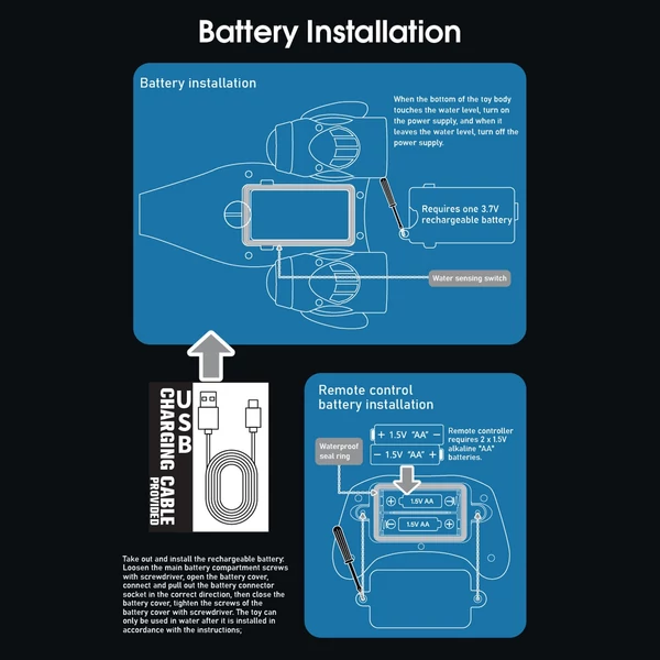 2,4 GHz-es távirányítós vízi játékok, állatcsónak
