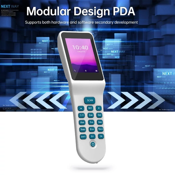 Kézi Android 7.1 POS / PDA terminál, készletgép 1 GB+8 GB tárhely 2,4 hüvelykes képernyő