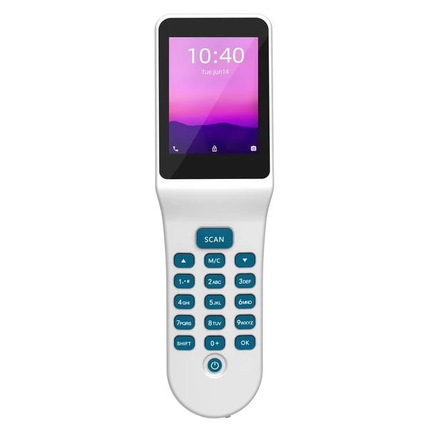 Kézi Android 7.1 POS / PDA terminál, készletgép 1 GB+8 GB tárhely 2,4 hüvelykes képernyő