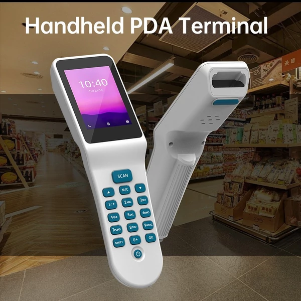 Kézi Android 7.1 POS / PDA terminál, készletgép 1 GB+8 GB tárhely 2,4 hüvelykes képernyő