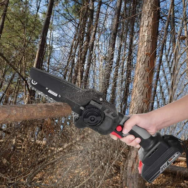 Mini 6 hüvelykes láncfűrész 21V 2000mAh akkumulátorral - 2 akkumulátor