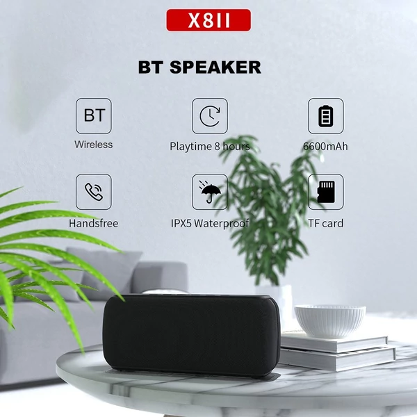 XDOBO X8 II 60W hordozható vezeték nélküli kültéri hangszóró BT5.0 technológia IPX5 vízálló - Piros