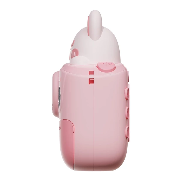 48MP első és hátsó gyereknyomtató kamera hőnyomtatás - Pink mackó