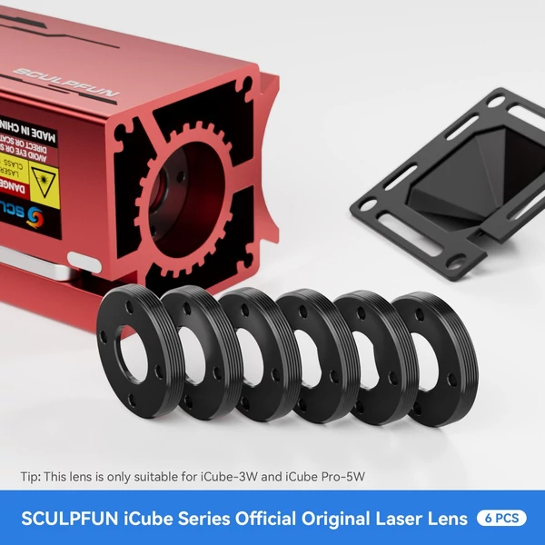 SCULPFUN iCube 3W/iCube Pro 5W lézergravírozó lencse 6db