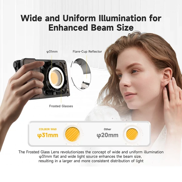 COLBOR W60R zseb RGB videolámpa 60 W LED fényképezési kitöltő lámpa