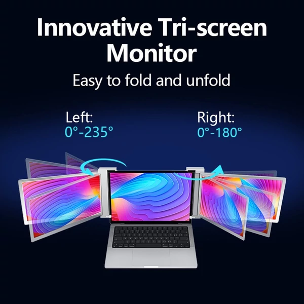 Hordozható háromképernyős monitor laptop bővítőképernyős FHD 13,3-16,5 hüvelykes laptophoz - 11,6 hüvelykes