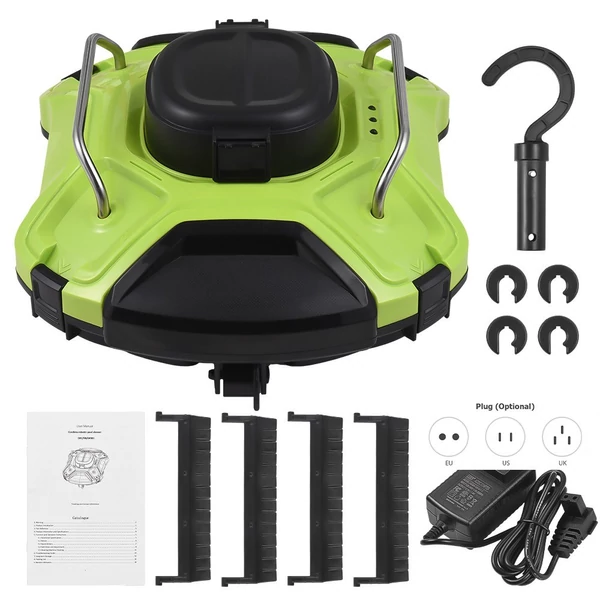 Akkus robot medencetisztító 30 W IPX8 vízálló kettős meghajtású motor - Zöld