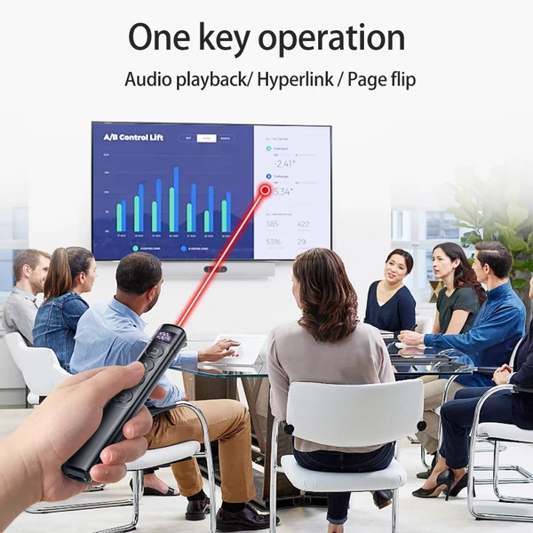 2,4G vezeték nélküli bemutató, távirányító toll, lézeres prezentációs mutató a Power Point PPT-hez - Fehér