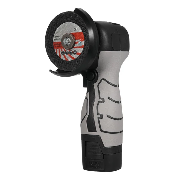 Akkus sarokcsiszoló 7000 RPM elektromos csiszolószerszám - Fekete, 1 db 16,8 V 2000 mAh akkumulátorral és vágó pengével
