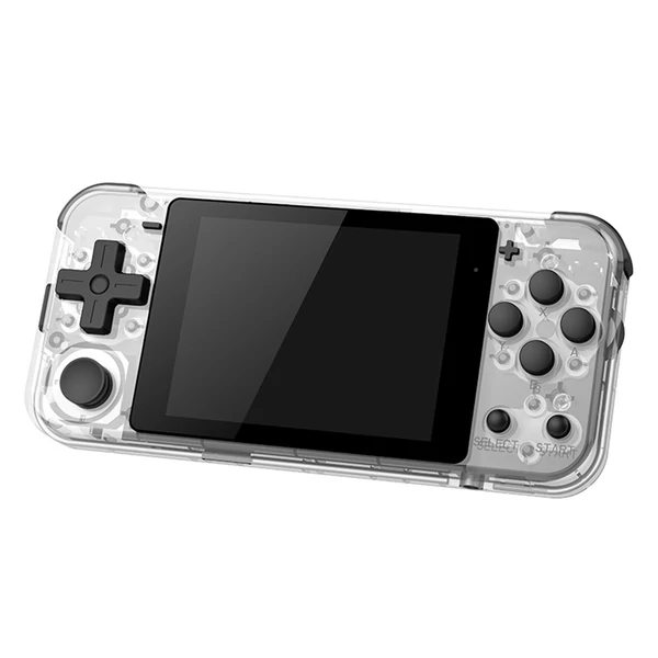 Powkiddy Q90 nyílt forráskódú kézi játékkonzol 3,0 hüvelykes IPS képernyő - Átlátszó, 64GB