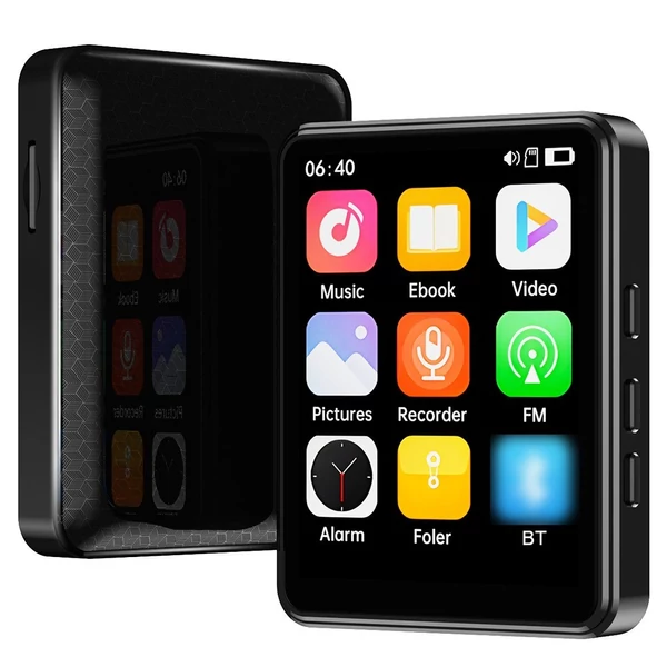 MP3 és MP4 lejátszó hangszóróval, 2,4 hüvelykes teljes érintőképernyős BT - 16GB