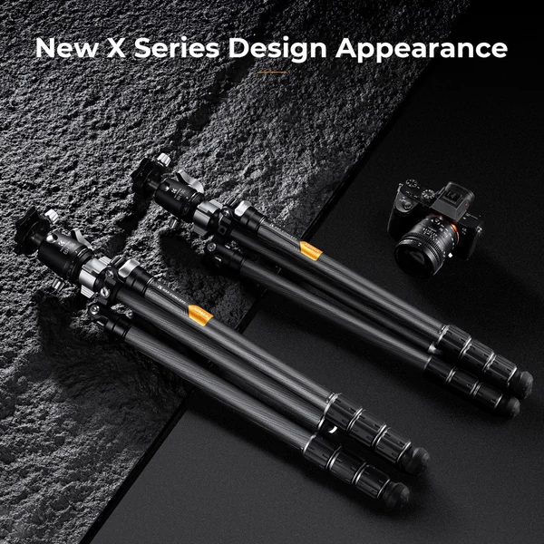 K&F CONCEPT szénszálas kamera állvány, monopod, BH-36 rugalmas gömbfejjel