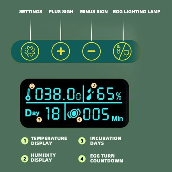 Inkubátor keltetőtojásokhoz Automatikus tojásforgató 10-28 tojás LED-es hatékony tojás, megvilágított kijelző