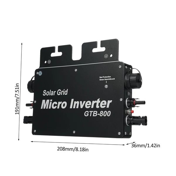 Napelemes inverter WiFi vezérléssel, automatikus azonosítással - 800W