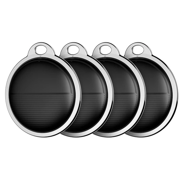 Bluetooth nyomkövető gombok, kereső és elemkövető címkék, teljes globális lefedettségű telefonkereső, iOS kompatibilis - Fekete,4 db
