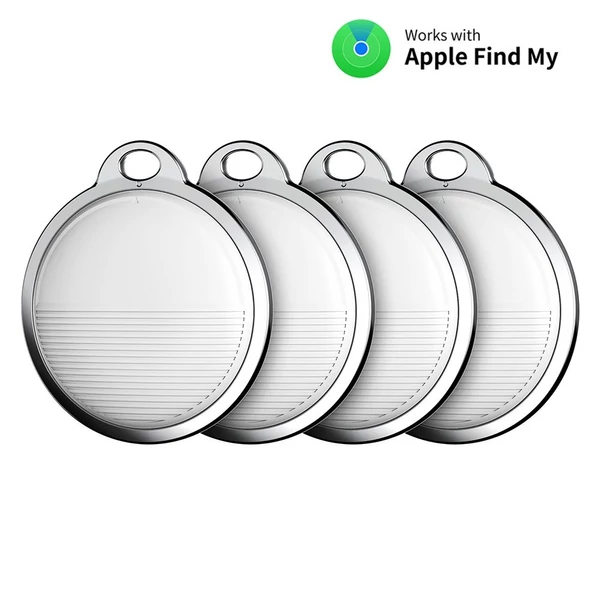 Bluetooth nyomkövető gombok, kereső és elemkövető címkék, teljes globális lefedettségű telefonkereső, iOS kompatibilis - Fehér,4 db