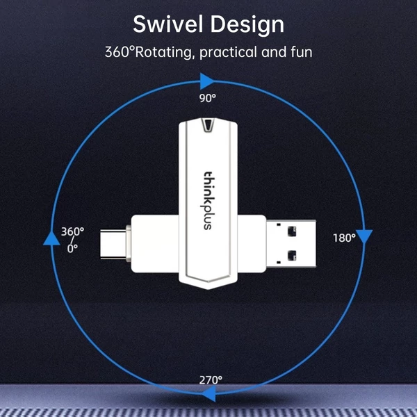 Lenovo thinkplus TPCU301Plus U Disk USB3.0 + Type-C portfelismerés - 128 GB