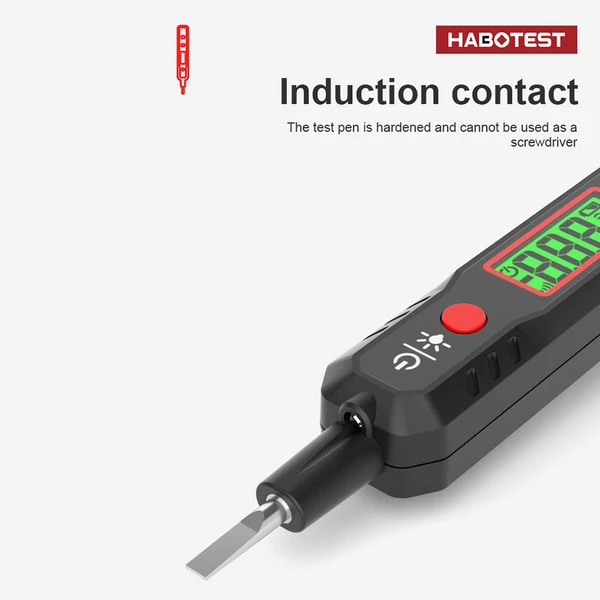 HABOTEST HT89 feszültségvizsgáló AC 12~300V érintkezőfeszültség érzékelő éles/null vezetékhez