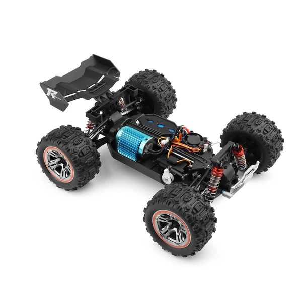 Wltoys 184008 2.4GHz 1/18 távirányítós 60KM/H sebességű terepjáró autó - Sárga, 2 akkumulátor