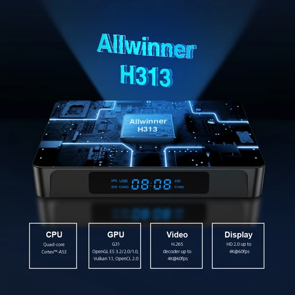X96Q PRO Android 10.0 Smart TV Box UHD 4K médialejátszó Allwinner H313 - 8GB