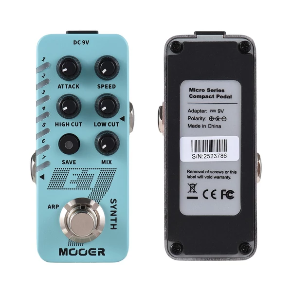 MOOER E7 szintetizátor gitár, szintetizátor pedál elektromos gitár effektus pedál