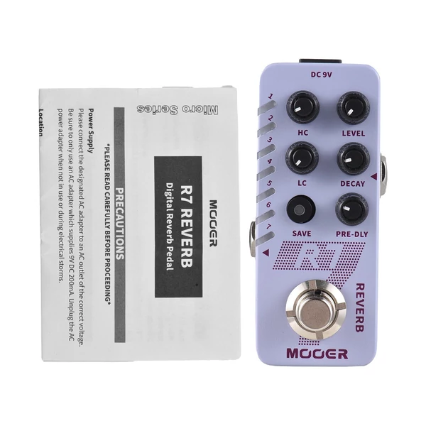 MOOER R7 Reverb gitár, digitális visszhang pedál, elektromos gitár effektus pedál