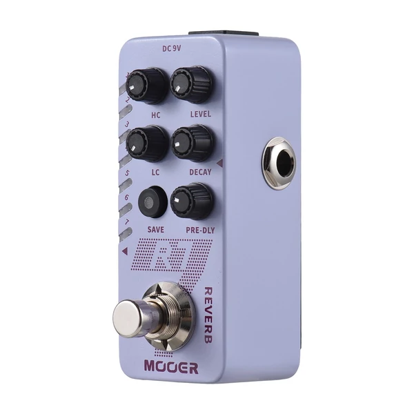 MOOER R7 Reverb gitár, digitális visszhang pedál, elektromos gitár effektus pedál