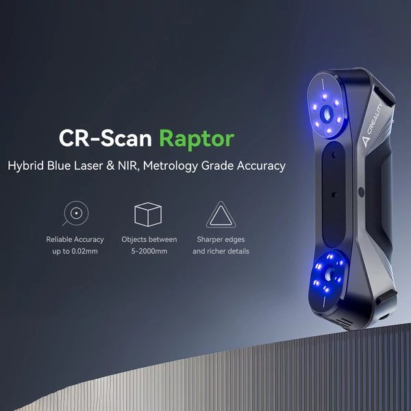 Creality 3D CR-Scan Raptor többsoros kék és NIR fogyasztói 3D szkenner 3D nyomtatáshoz