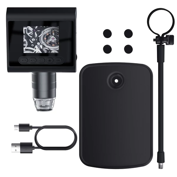 2,4 hüvelykes LCD digitális mikroszkóp 1080P 1000X nagyítású zoom mikroszkóp kamera