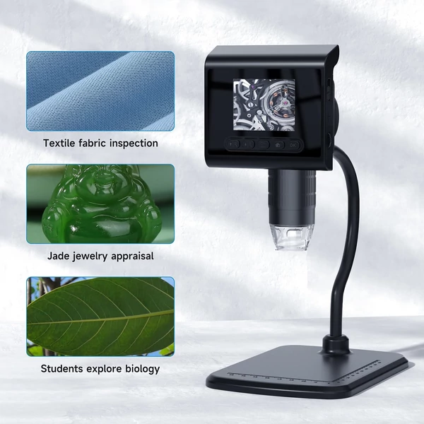 2,4 hüvelykes LCD digitális mikroszkóp 1080P 1000X nagyítású zoom mikroszkóp kamera