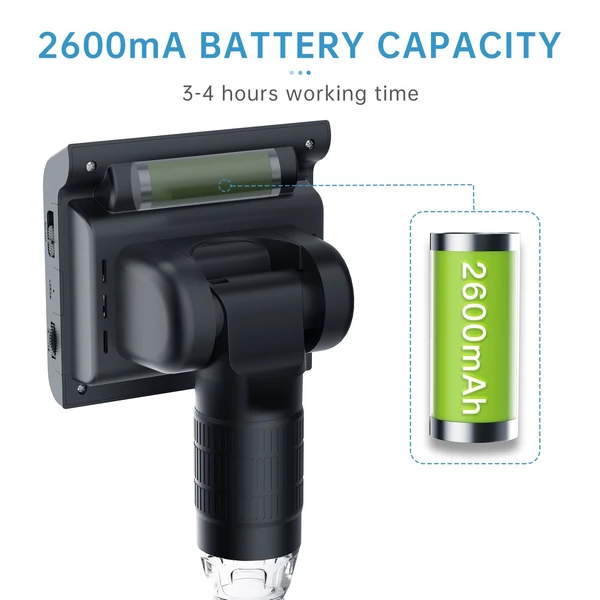 2,4 hüvelykes LCD digitális mikroszkóp 1080P 1000X nagyítású zoom mikroszkóp kamera